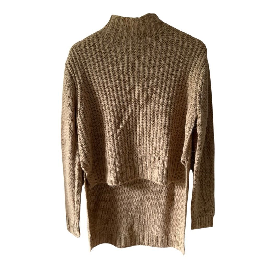 NAADAM Sweater Short Poncho Camel Anthropologie Naadam Project